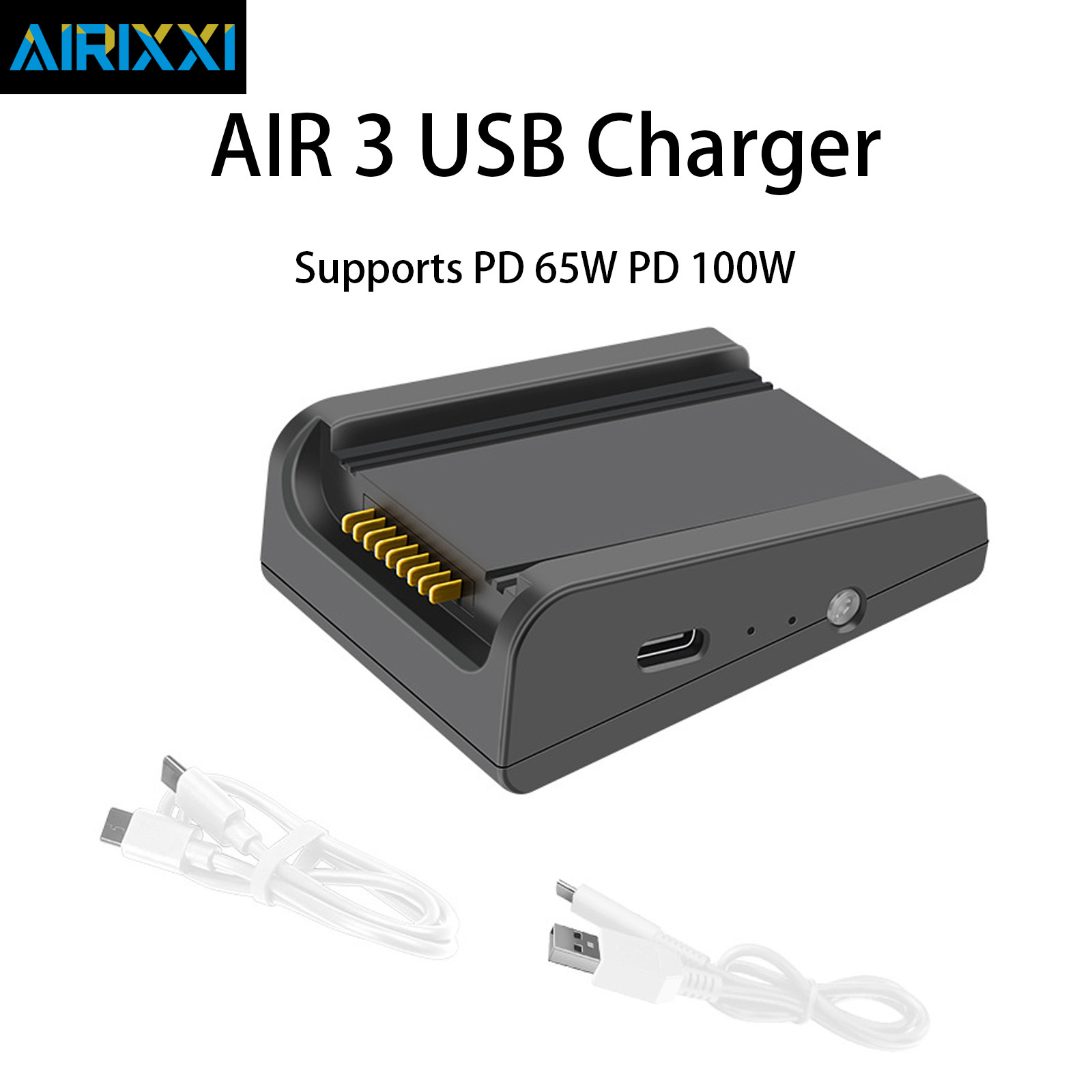 Drone Charging Hub - สำหรับแบตเตอรี่โดรน DJI Air 3/Air 3S ช่องเสียบ